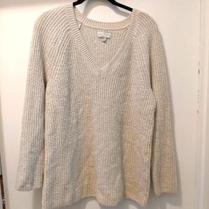 Lucky brand cream and gold sweater